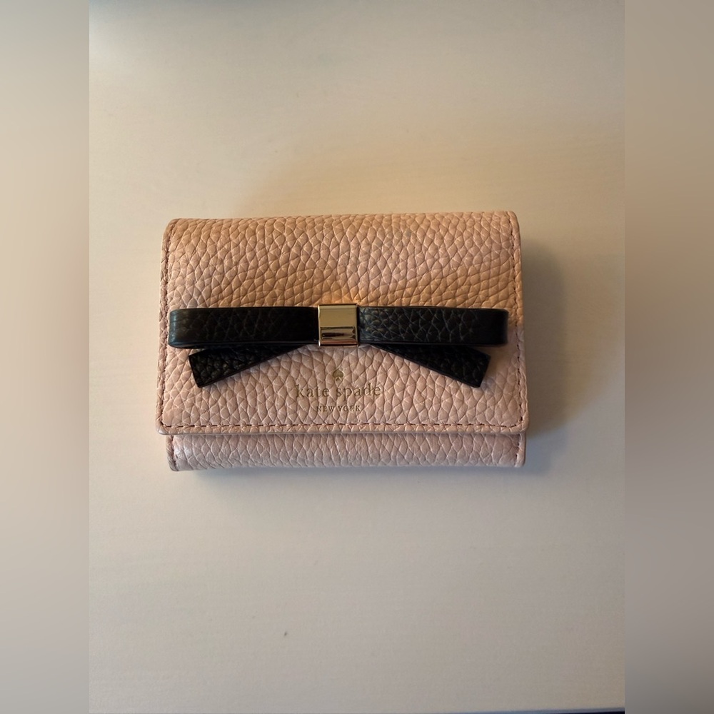 Kate Spade Blush and Black Bow Wallet